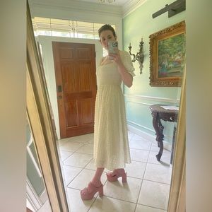 Alter’d State, off white midi dress, size M
